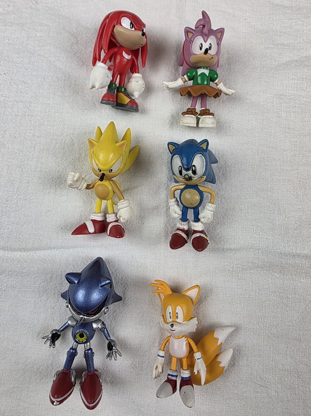 Sega Sonic The Hedgehog 2.5" Charecters Lot Of 6